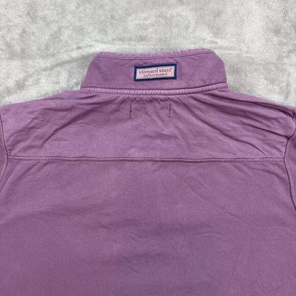 Vineyard Vines Sweatshirt Men’s Medium Purple Snap Placket Shep Shirt Pullover - Picture 7 of 11